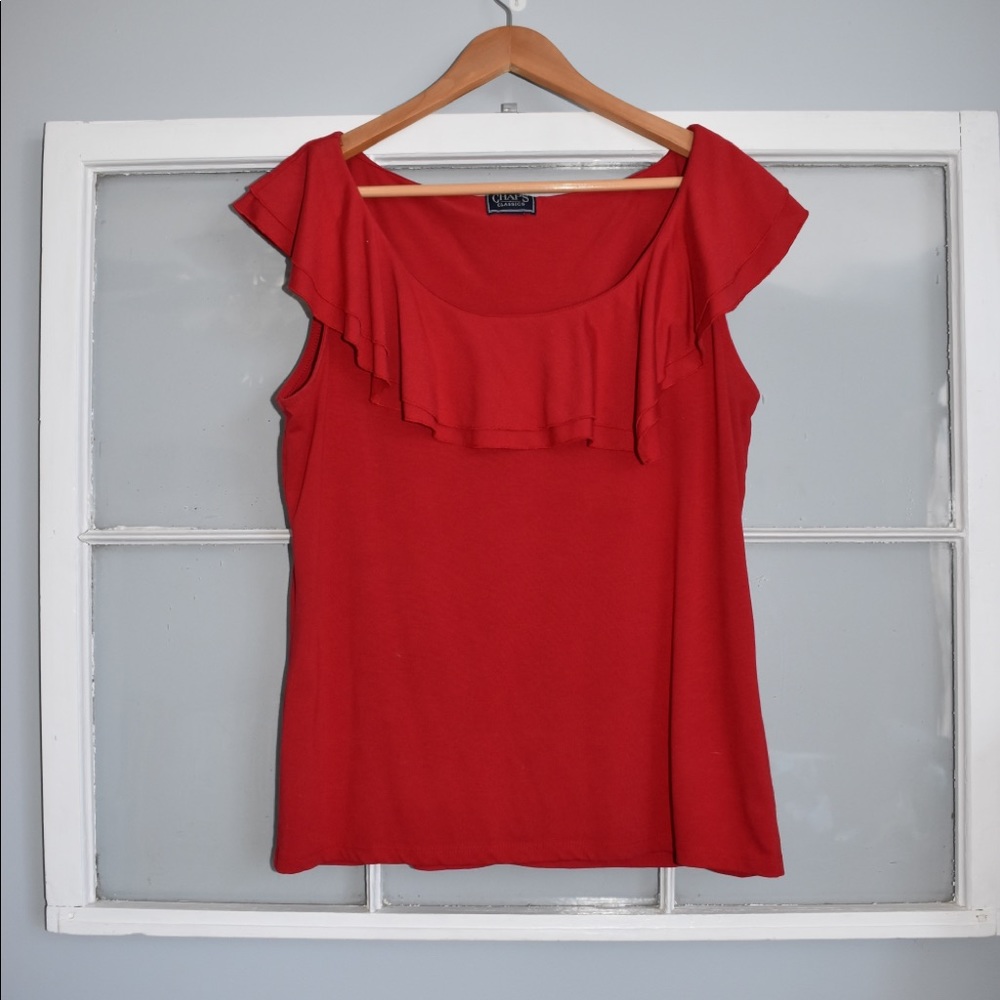 Chaps Ruffled Blouse
